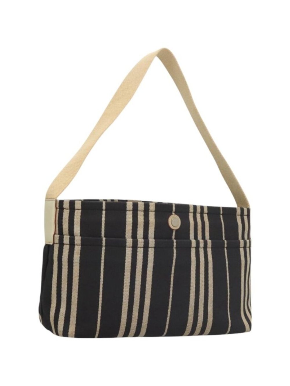 BURBERRY Shoulder Bag Canvas Navy Silver